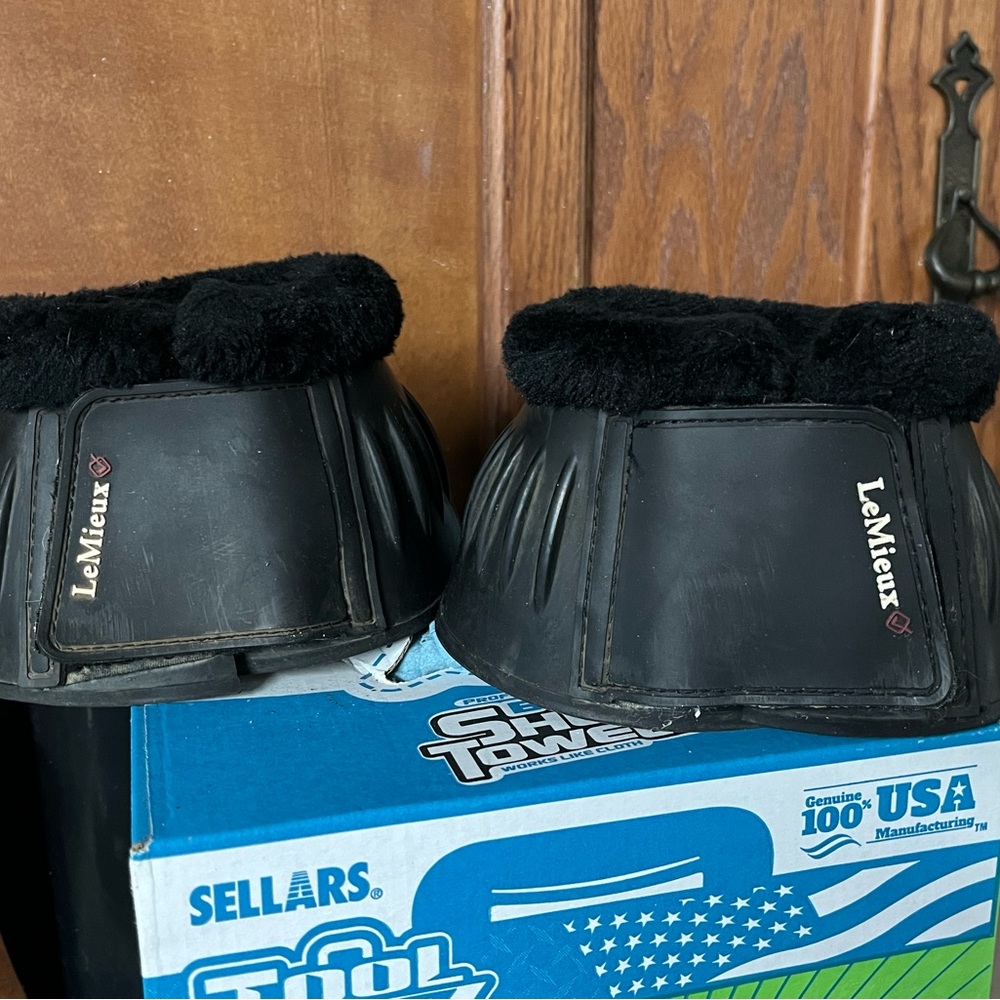 LeMieux Black Horse Bell Boots